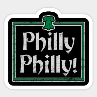 Philly Philly Special Liberty Bell Green and White Sticker